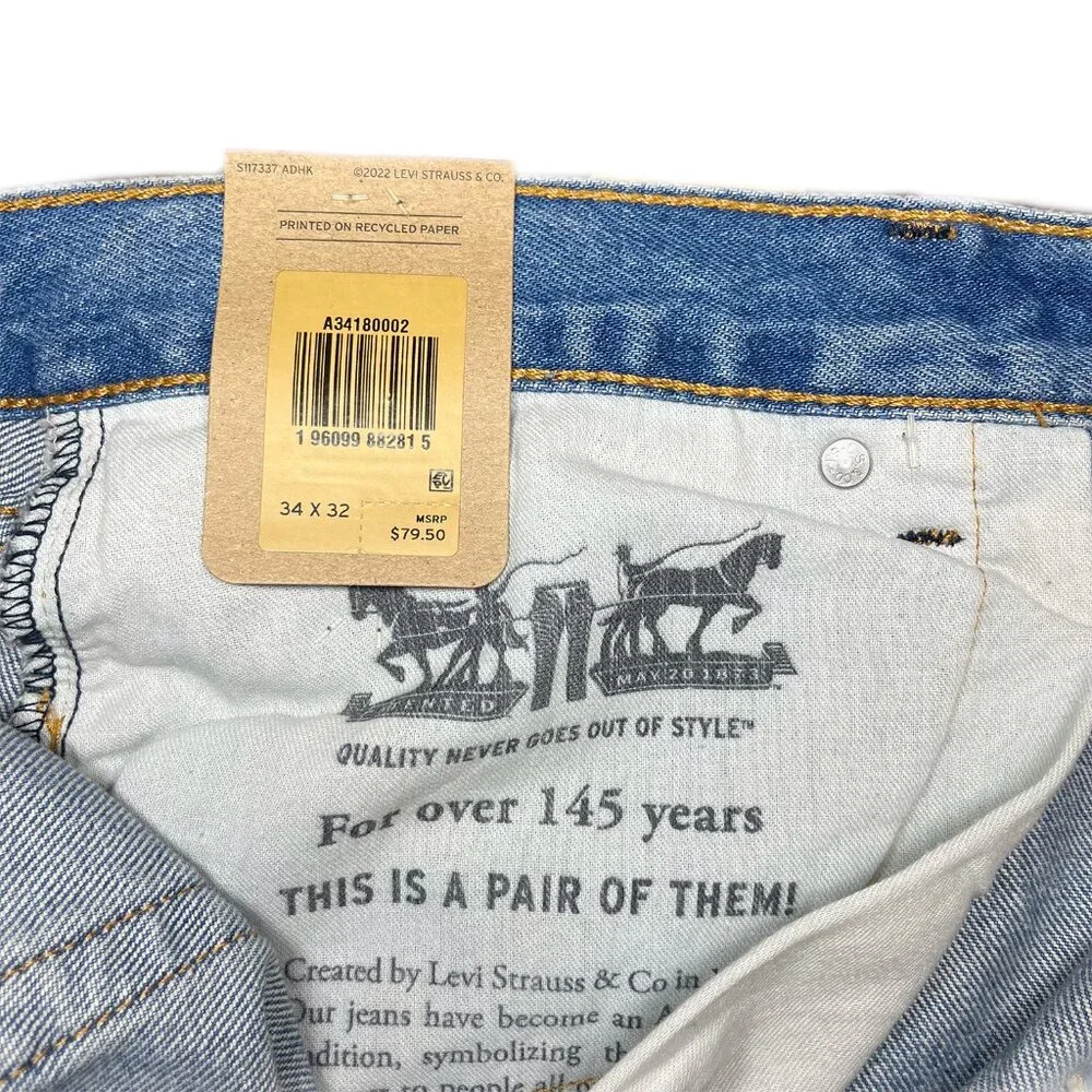 Levi's 550™ '92 Relaxed Taper Fit Men's Jeans - Light Wash 34Wx32L NWT - Picture 12 of 12